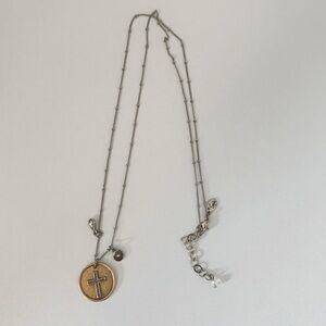 3/$30 🌸 Sequin Long Gold Cross Pendant Necklace